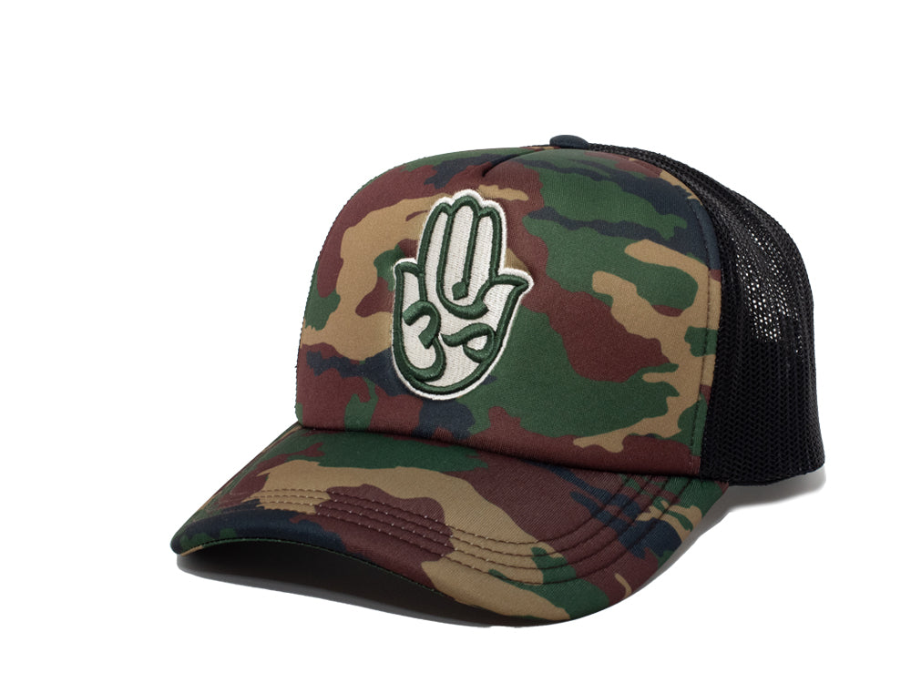 CLASSIC TRUCKER CAMO/BLACK/WHITE/DARK GREEN – Happiness Over